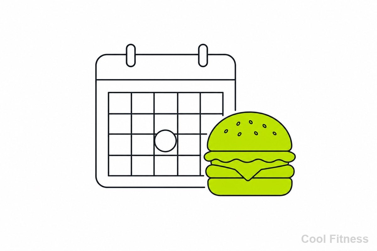 1日だけ丸をつけたカレンダーと、ご褒美のケーキを描いた線画イラスト。ケーキをボルト色で強調