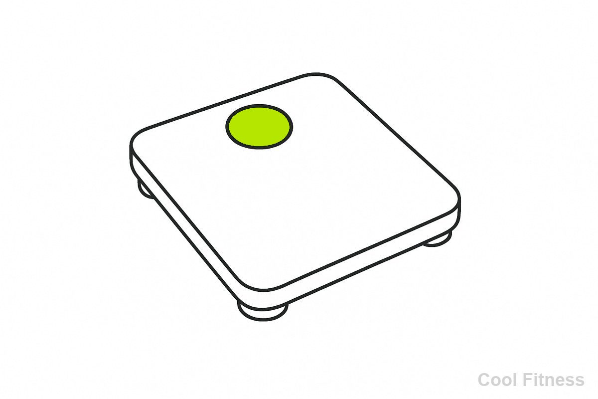 スマホ連携タイプの体組成計のイラスト
